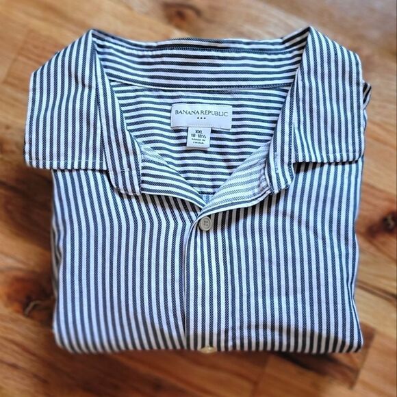 Banana Republic XXL Cotton Striped Dress Shirt - Picture 1 of 8